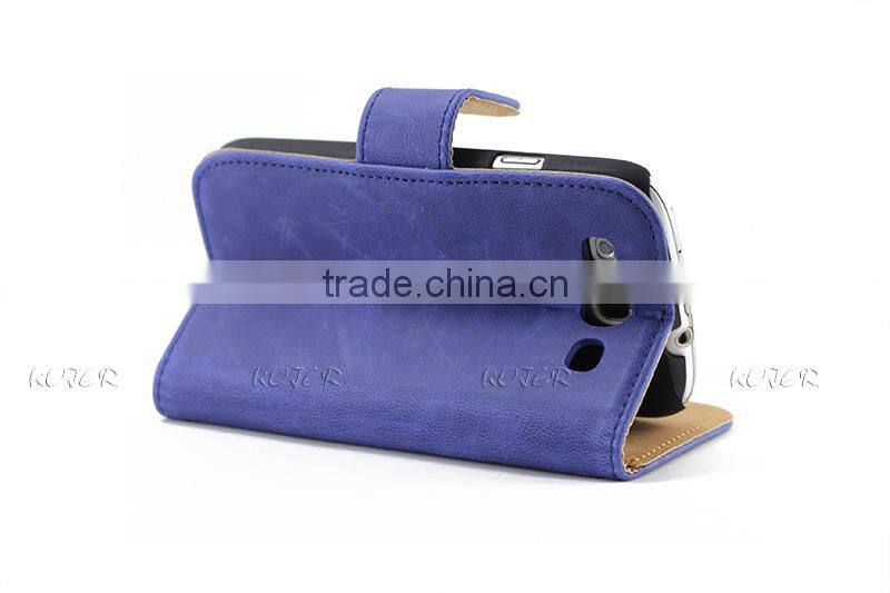 Hot Selling Wallet leather case for Samsung Galaxy S3 With Stand