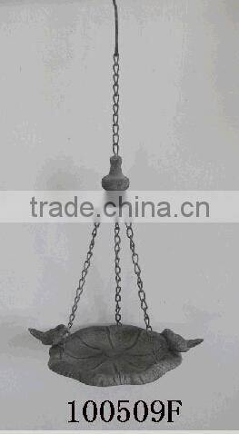 Antique metal bird feeder for garden decoration