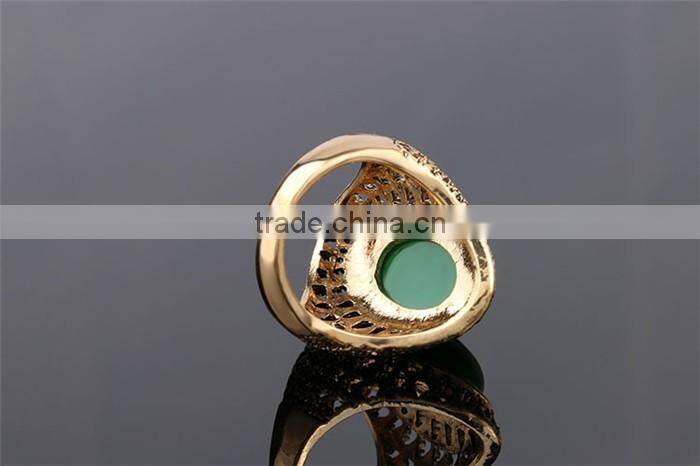 Cheapest price less than 1 dollar zinc alloy metal gold plated ring with gemstone