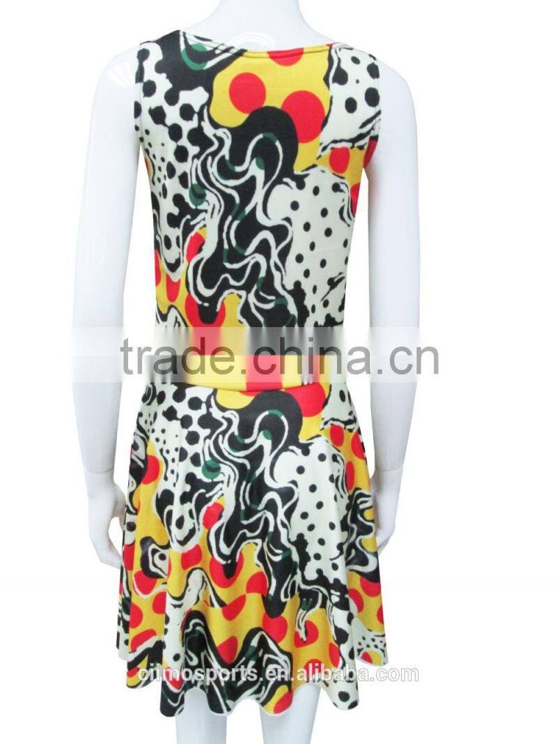 fancy dresses for lady sublimation print dresses