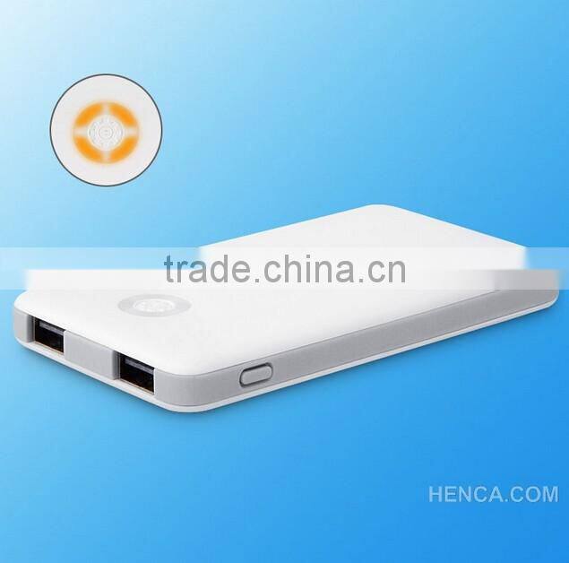 Portable thin 5000mAh power bank mobile battery charger