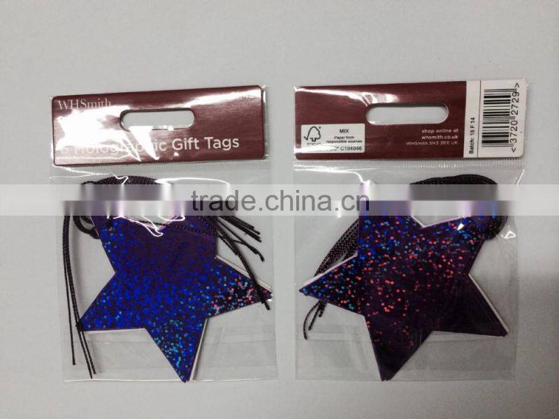 6 holographic gift tags