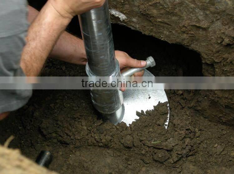 helical Ground Screw Piles for Foundation of mounting Solar Photovoltaic Bracketsof PV system