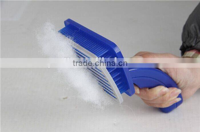 Petsy Self Cleaning Pet Brush Comb Dogs & Cats Pet Massage brush Automatic Plastic Brush