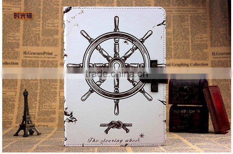unique design for ipad air case ,British style book style case