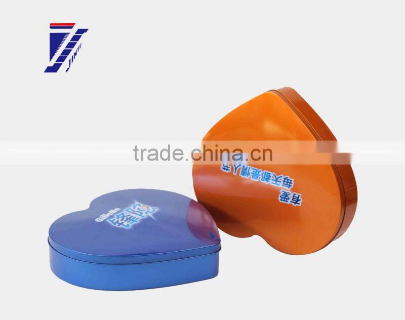 2015 chiness scene heart shaped metal candy tin box