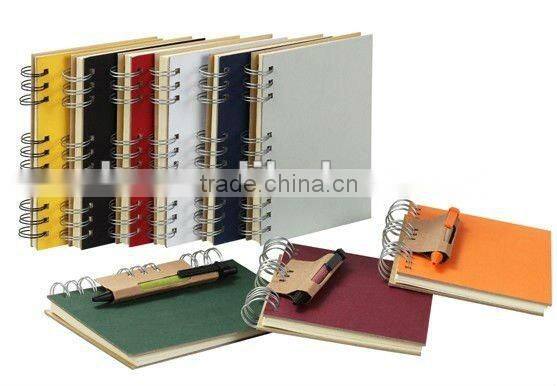 Eco Promotion colored eco cover notebook With Spiral