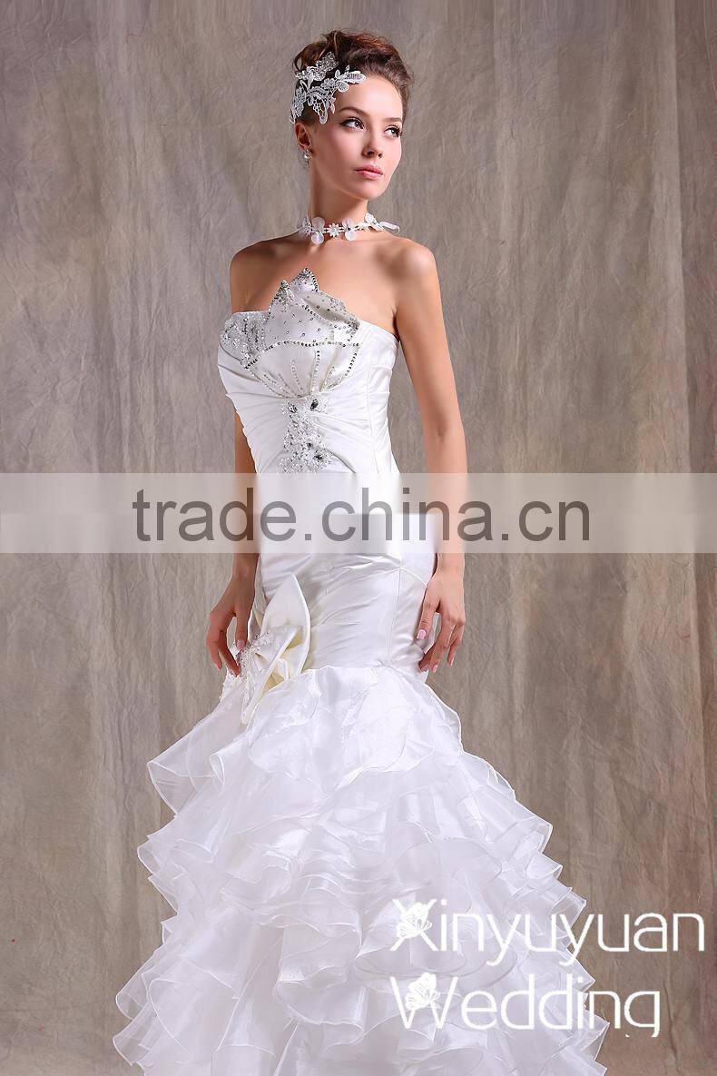 Xinyuyuan Real Sample Sexy White suzhou wedding dress CYW-013 buying wedding dress from china