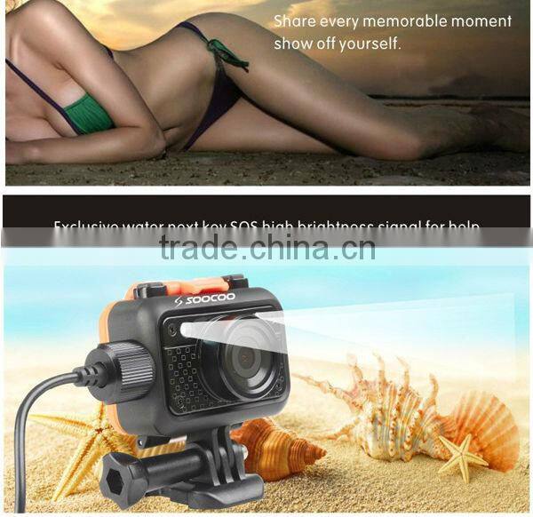 100% Original SOOCOO S60 170 degree wide lens 1080P wifi camera with remote control function