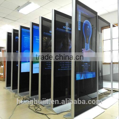 55 inch free standing multi touch screen interactive multimedia information kiosk