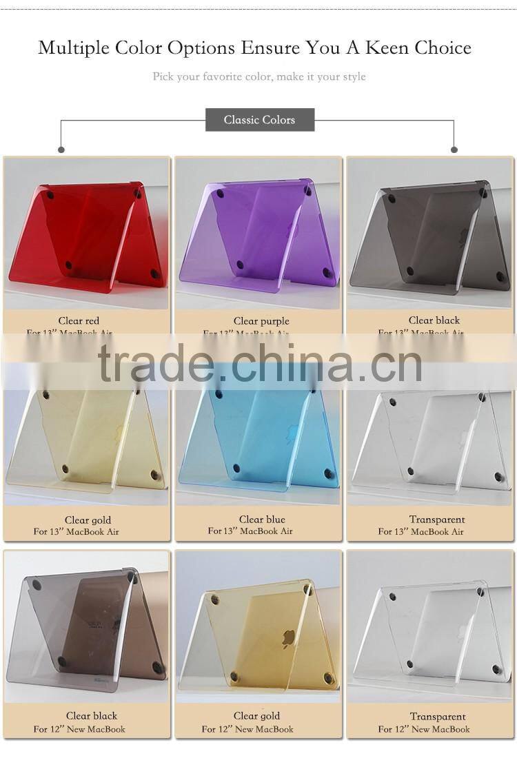 For macbook pro clear pc case,case for MaCbook