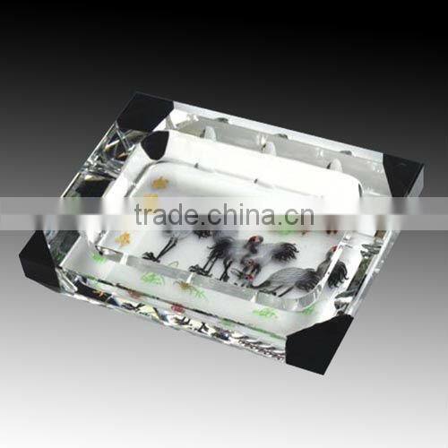 Engraved Crystal Ashtray for Gift