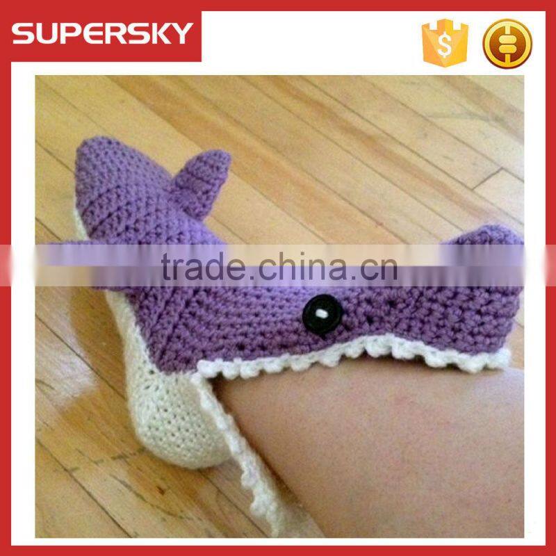 A-214 handmade wool socks slippers warm wool slipper socks shark crochert house slippers