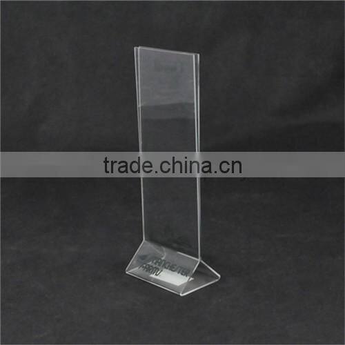 3 sided clear acrylic menu holder,acrylic menu stand,acrylic a5 menu stand factory price