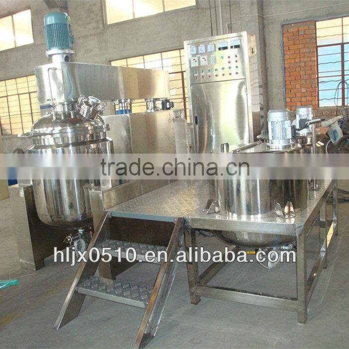 Cosmetics Vacuum Emulisifying Mixer Making Hydraulic Lifting Emulsifier