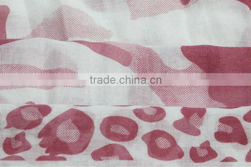 camouflage hot pink small MOQ cotton scarf