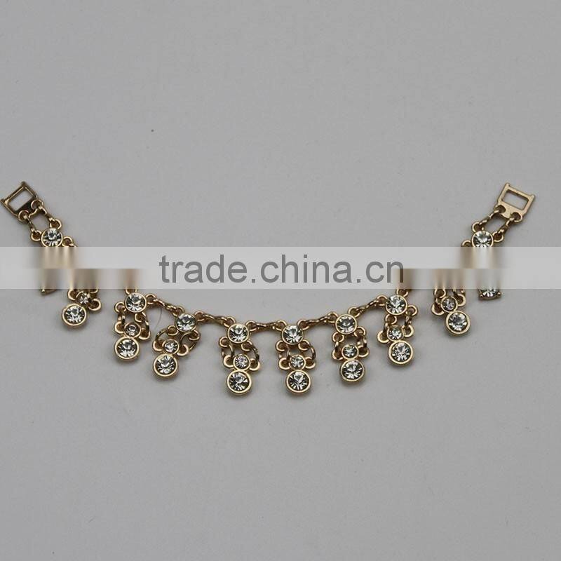 New Hot Sale Candy Color Alloy Garment Accessory glass Chain