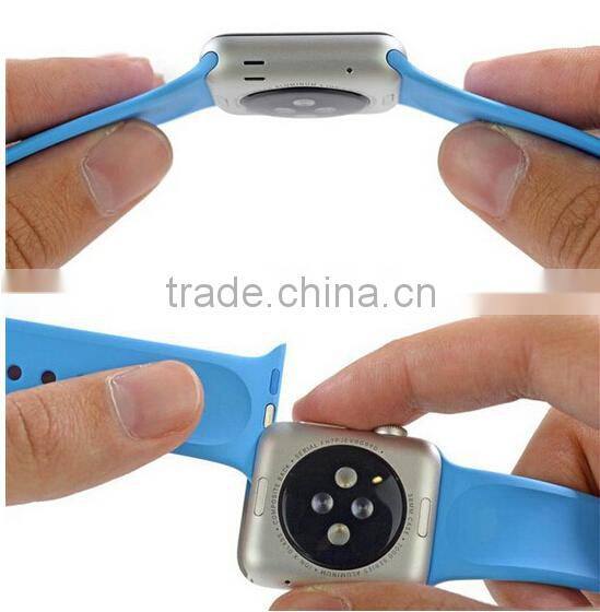Silicone Sport Edition Soft Watch Band Straps Wrist Strap With Connector Adatptor Adjustment Length For Apple Watch Iwatch