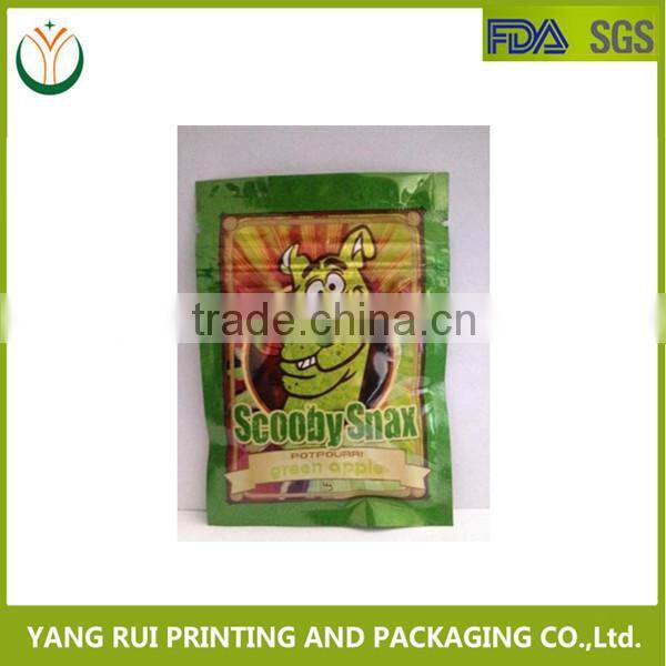 2016 Hot Sale,China manufacture Geeked Up Herbal Incense Bags,Kush herbal incense bag for sale