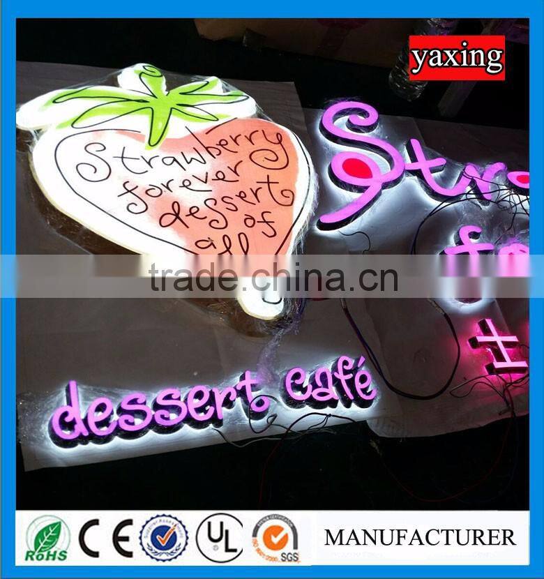 Factory wholesale price embossing acrylic letter sign outdoor shop name sign