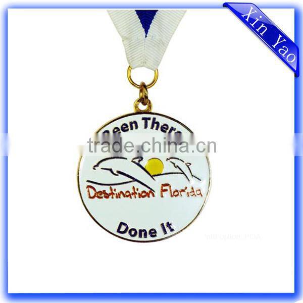 Hot sale cheap custom golden enamel medal