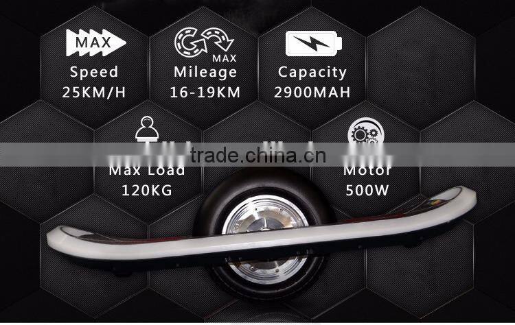 2016 Newesst Single Wheel Electric Skateboard With Bluetooth and Led