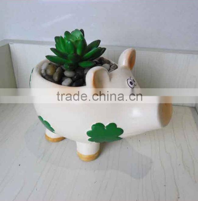 ceramic piggy shape indoor flower pot