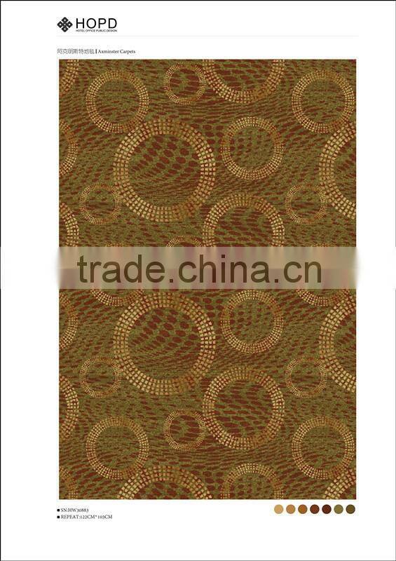 Stylish circle patterned carpet for hotel