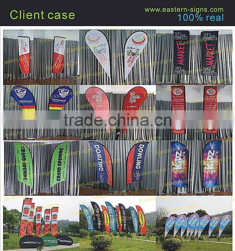 Top Advertising Flying Banner Custom Printing Free Design Teardrop Advertising Feather Banner