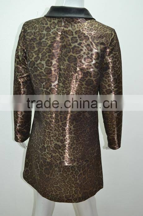 Leopard Printed women summer coat thin trench coat for office wearing