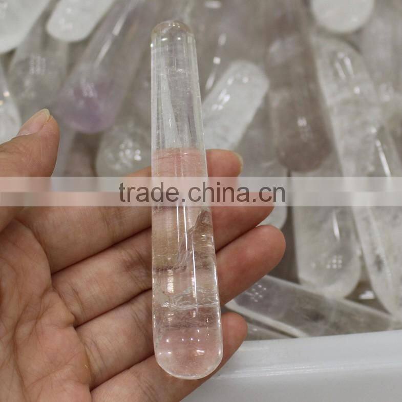 Wholesale price natural rock quartz crystal massage wands