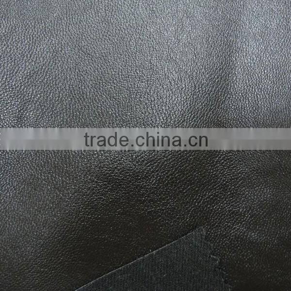 PU leather cloth fabric same with sheep leather emboss
