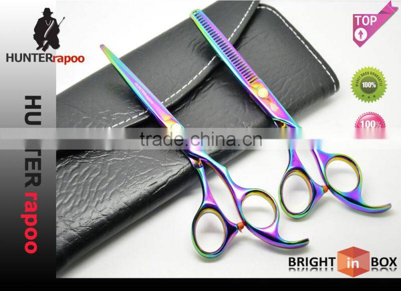 Professional Rainbow Color Hair Thinning Scissor 5.5inch,right hand used barber shear