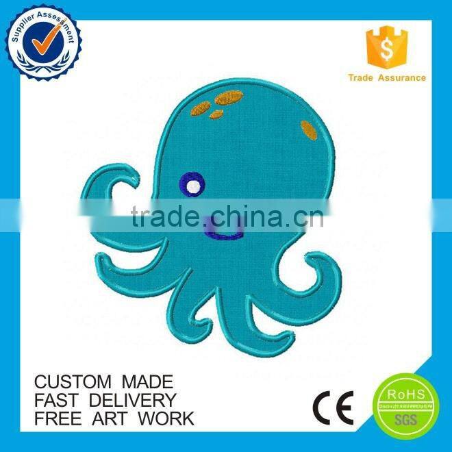 2016 high quality embroidery sew-on custom shirt patch
