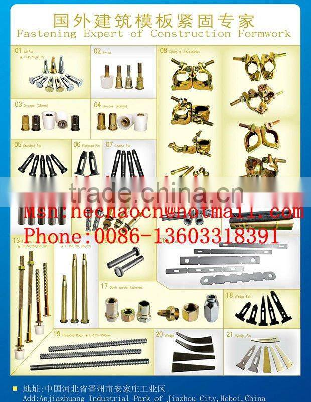 aluminum form round head pin for concrete form building