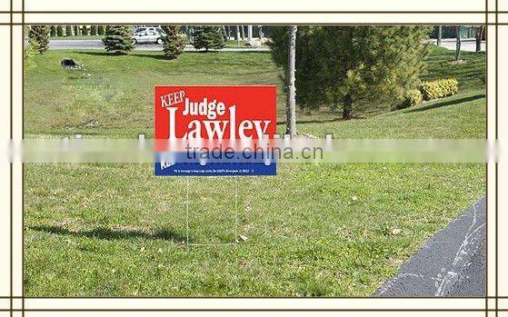 Anti UV chloroplast sign,coreflute sign,Fluted PP sign with wire metal