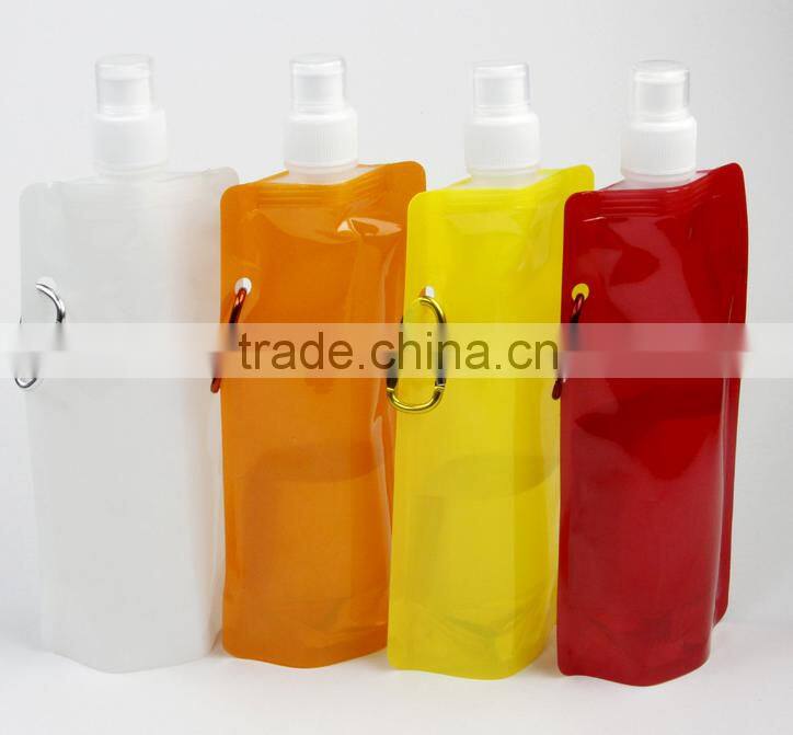 Wholesale BPA Free 480ml Foldable water bottle