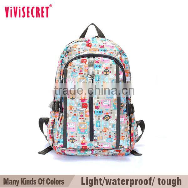 Green fancy private novelty school bag for student girls