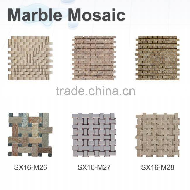 Natural marble stone mosaic floor patterns