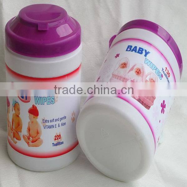 baby cloth wipes, canister/tube/can pack