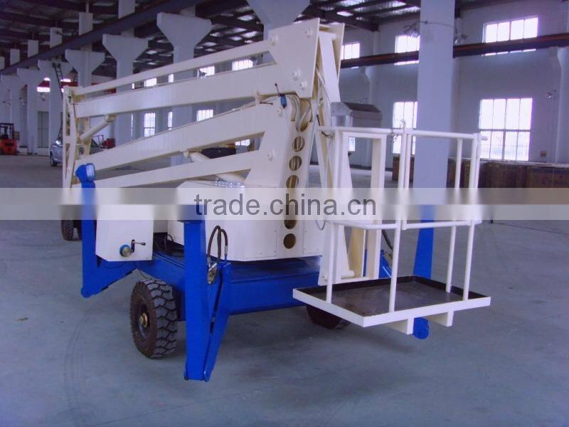 200kg working height 16.5m hydraulic towable boom lift