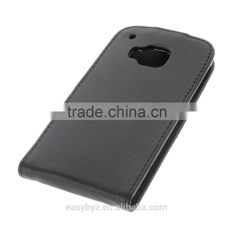 Black Vertical Flip Leather Case for HTC One M9, for HTC One M9 PC+PU Leather Case, for HTC One M9 Folio Vertical Case Cover