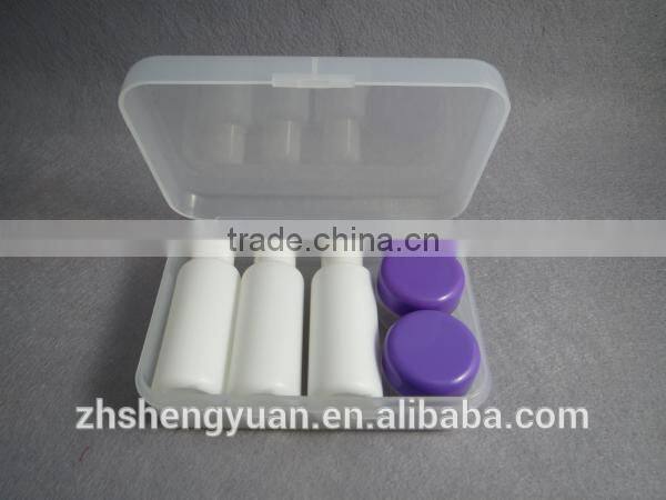Grouped traveling plastic bottles set