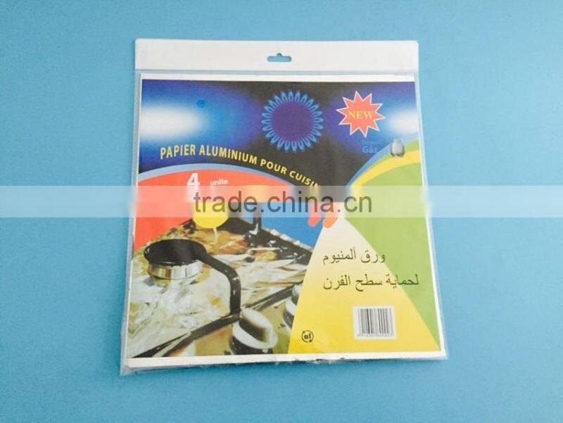 8 3/4" X 8 3/4" X 1/2" Household Aluminium Foil Square Gas Burner/Gas Stove Protector