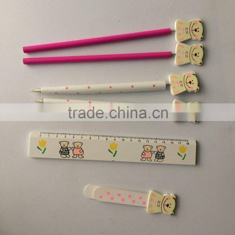 custom high quality cute funny kids stationery set for students