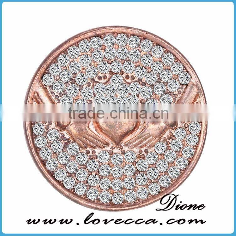 jewelry rose gold new my coin locket interchangable coin holder necklace