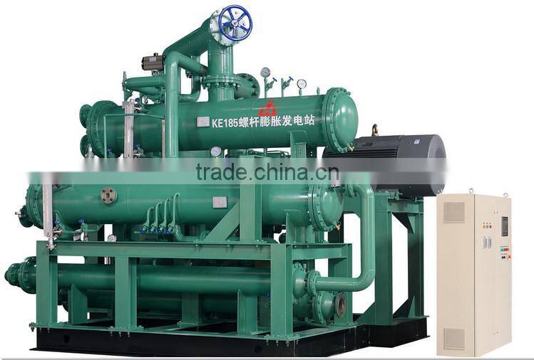 ORC small heat recovery cycle screw steam expander electric generator