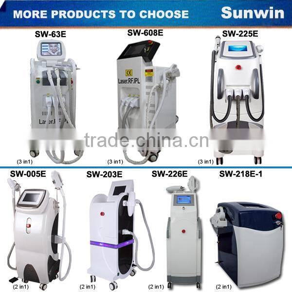 SW-203E E-light IPL RF+ND YAG laser multifunction laser hair removal e-light ipl