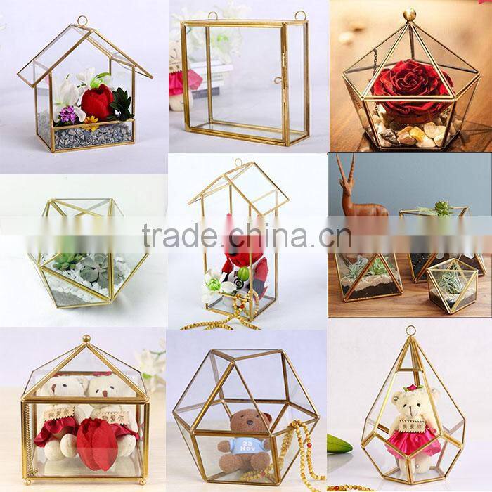 ^^^~~~ Wholesale handblown Geometric pot for home& wedding decor ^^^~~~ terraium glass plant lacquer vase