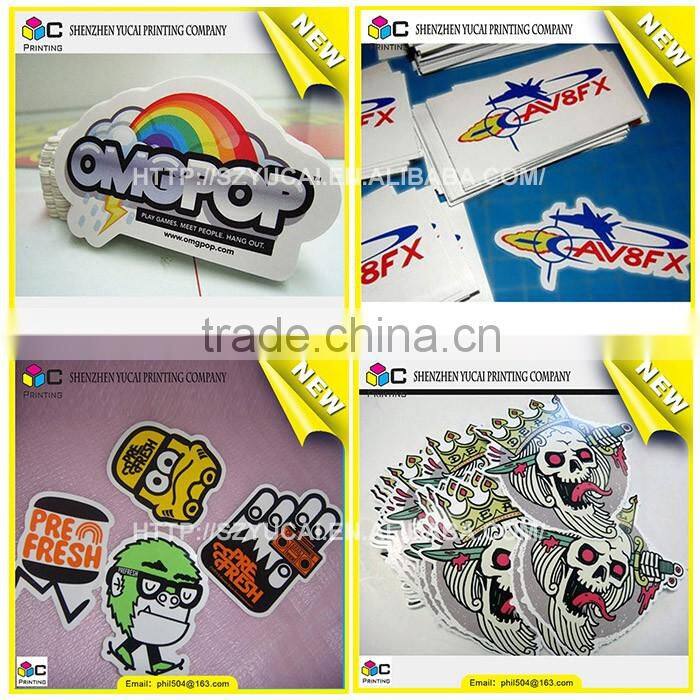 Custom printed die cut vinyl pvc sticker